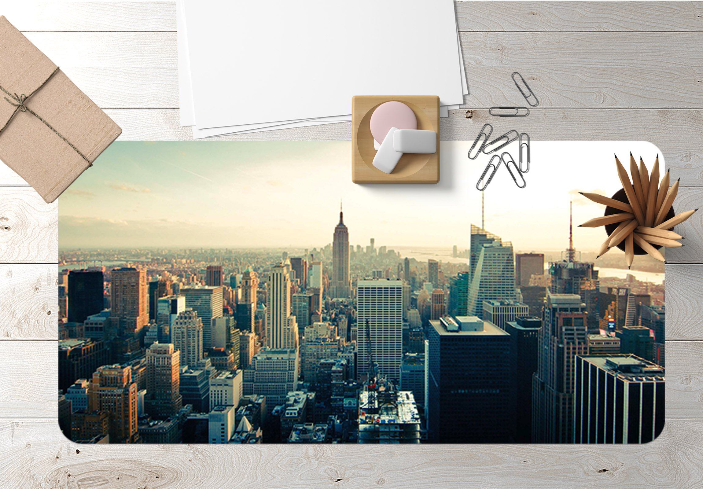 3D City Building 074 Desk Mat Mat AJ Creativity Home 