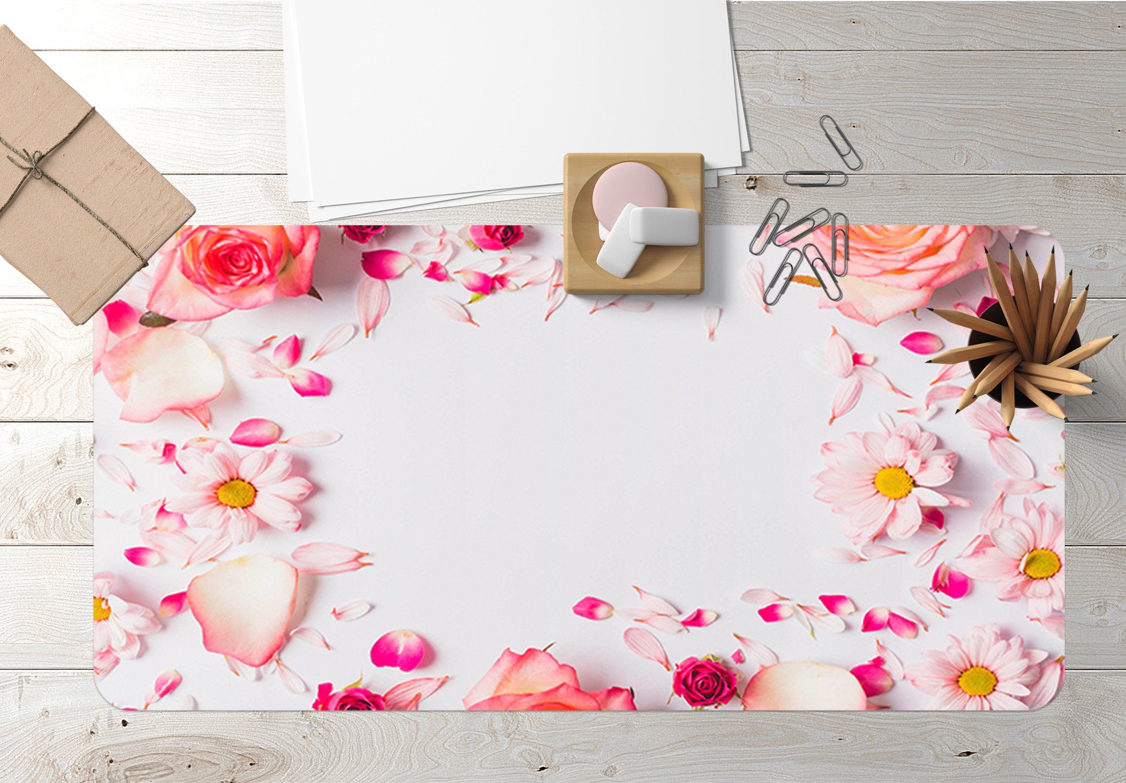 3D Rose Petal 045 Desk Mat Mat AJ Creativity Home 