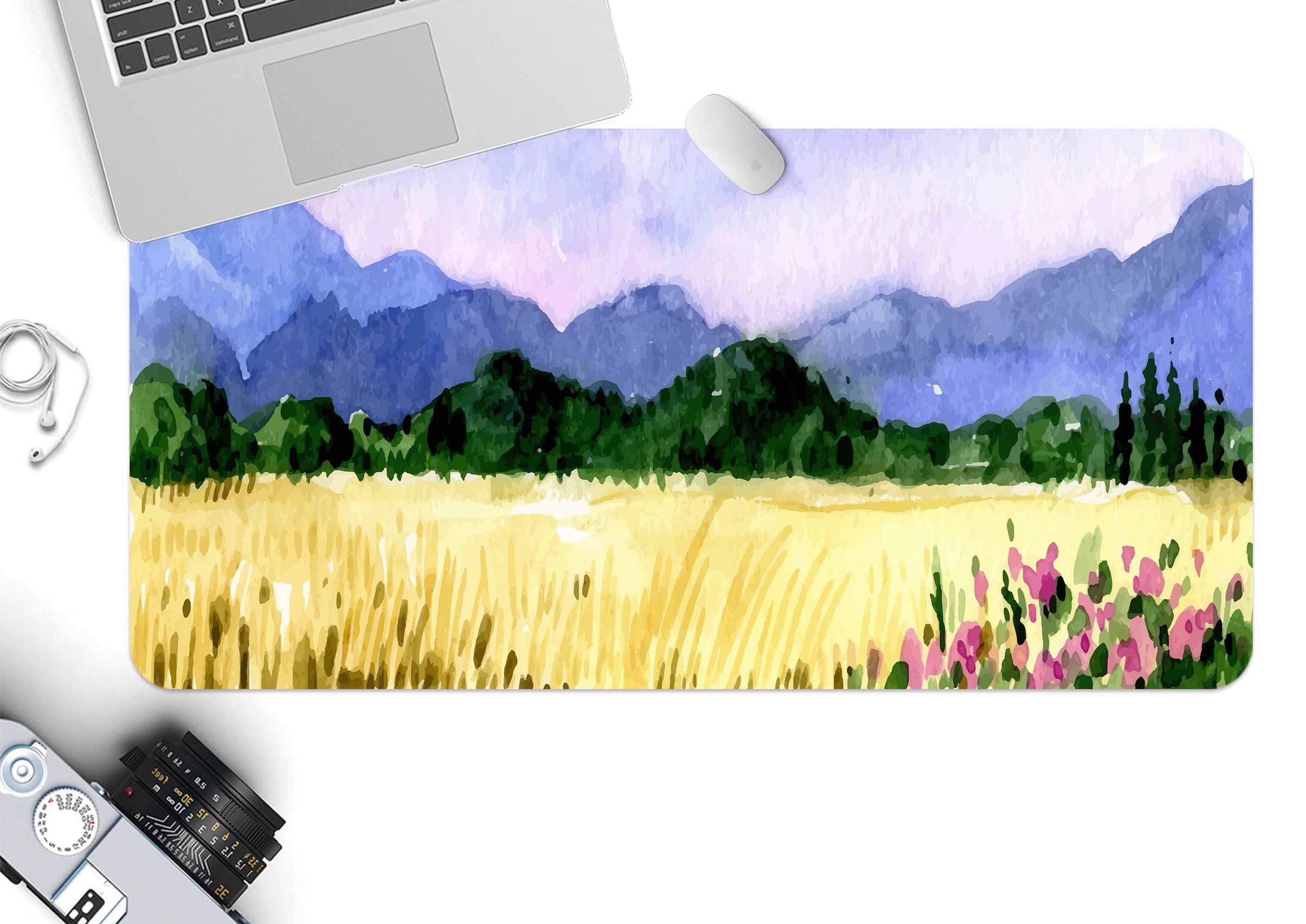 3D Graffiti Wheat Field 197 Desk Mat Mat AJ Creativity Home 