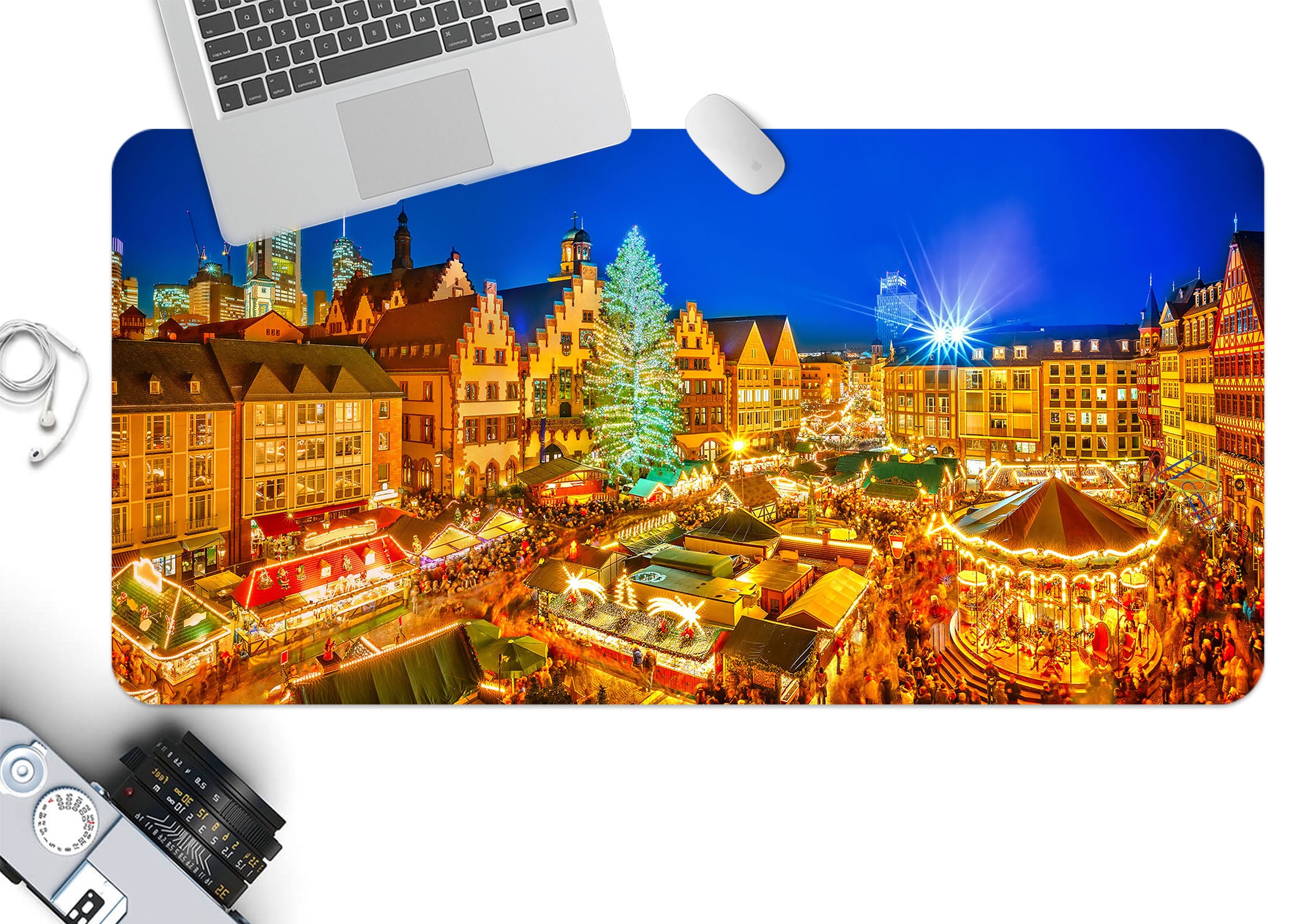 3D Golden House 51193 Christmas Desk Mat Xmas