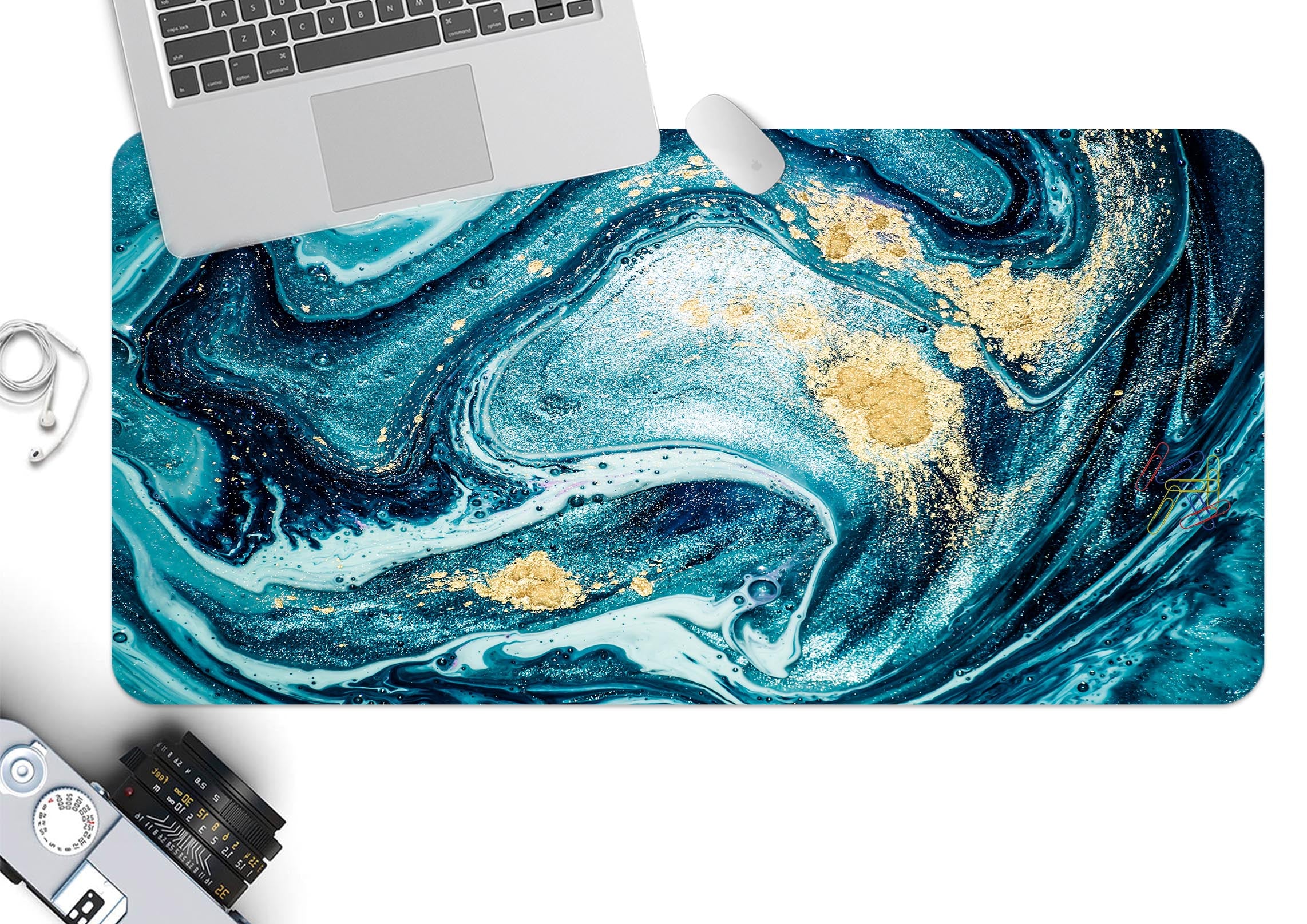 3D Green Pattern 18040 Desk Mat