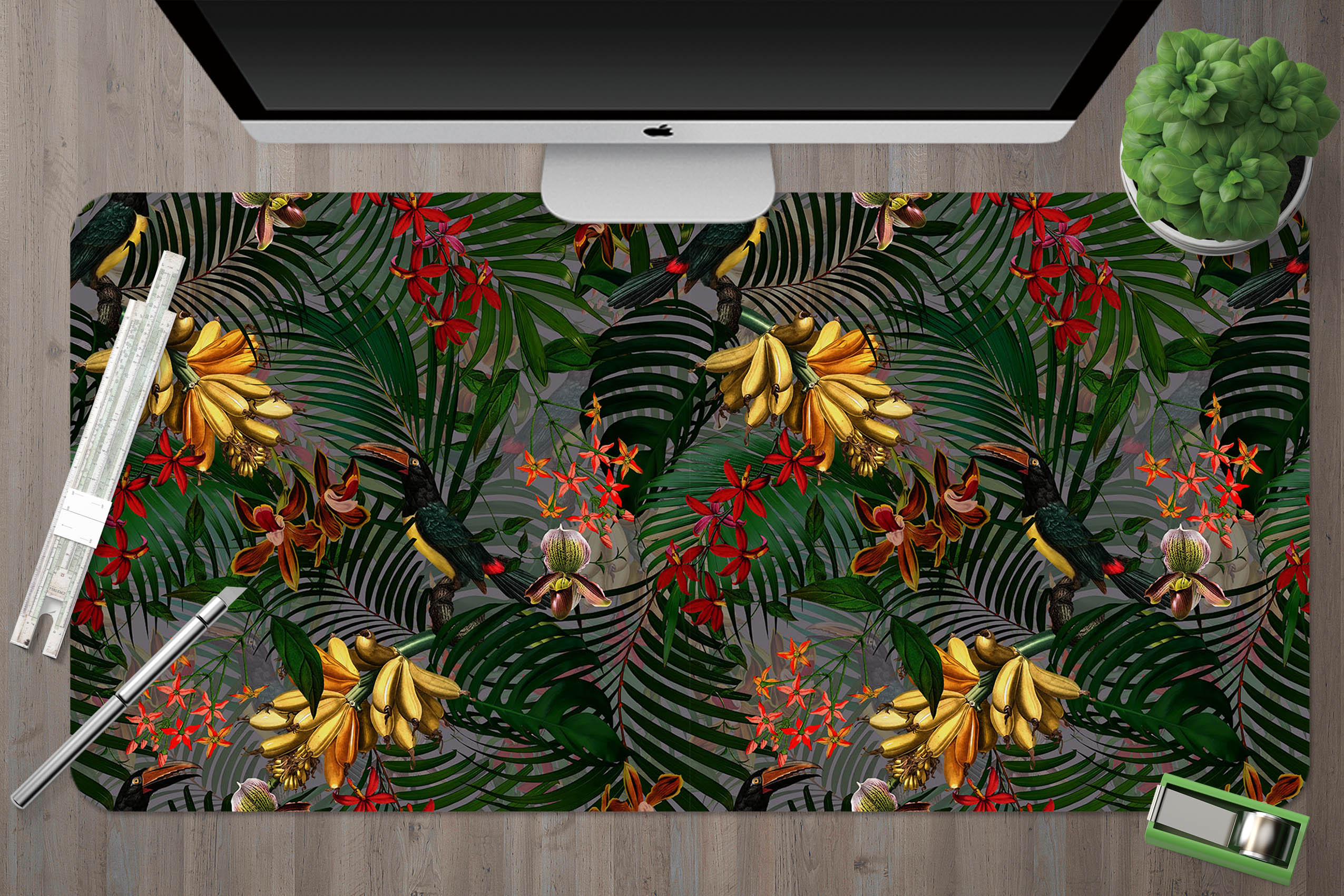 3D Banana Leaves 120147 Uta Naumann Desk Mat