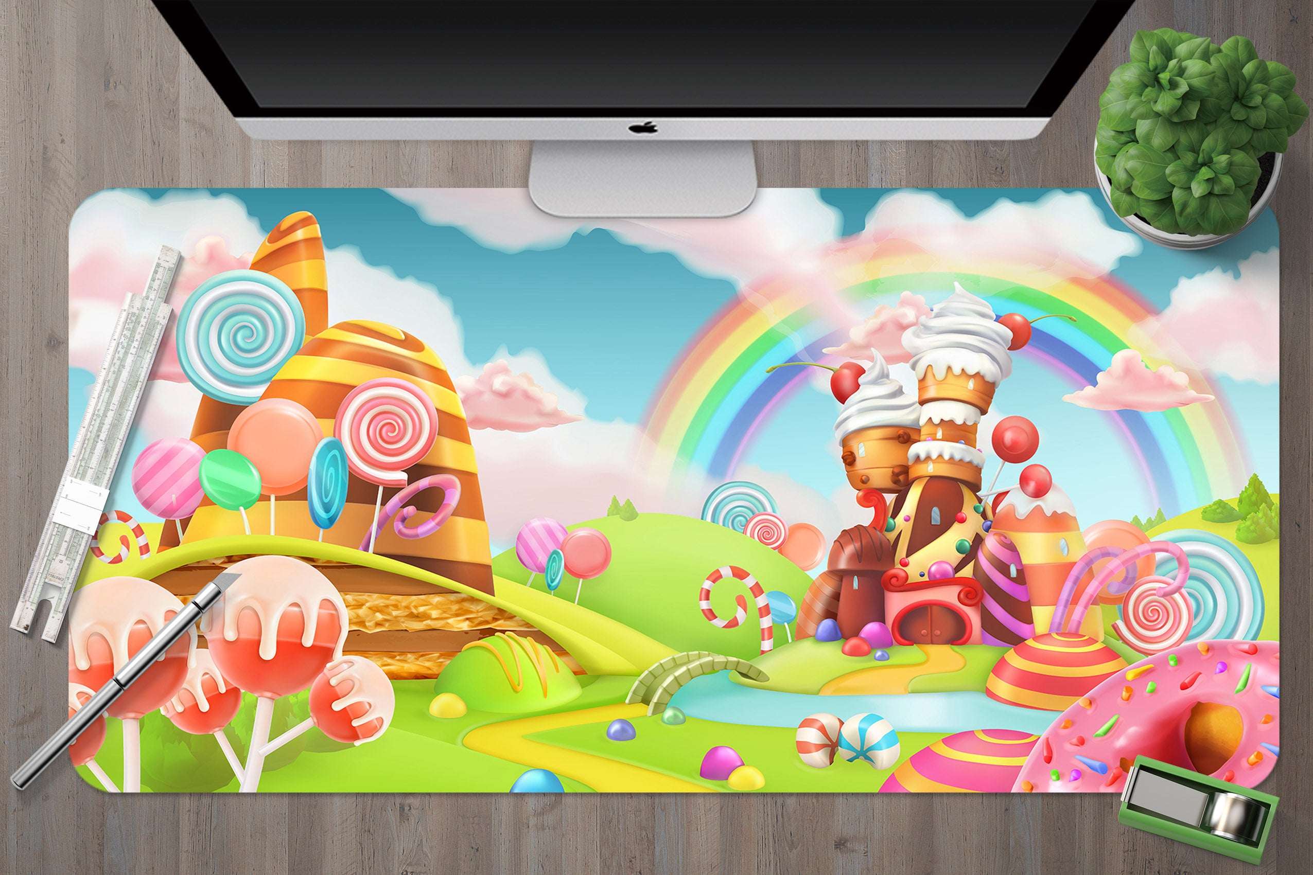 3D Candy Rainbow 17145 Desk Mat