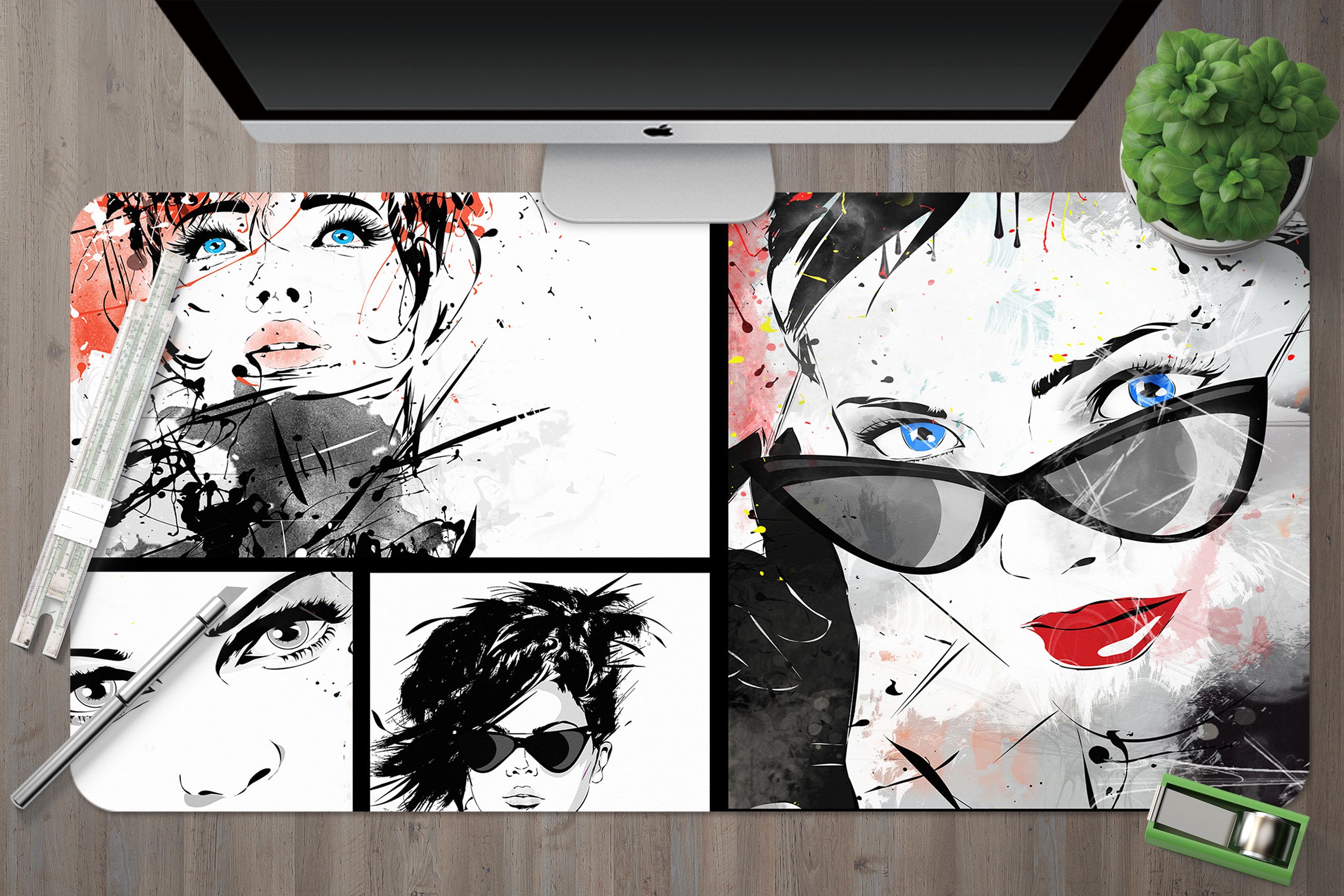 3D Sunglasses Women 17121 Desk Mat