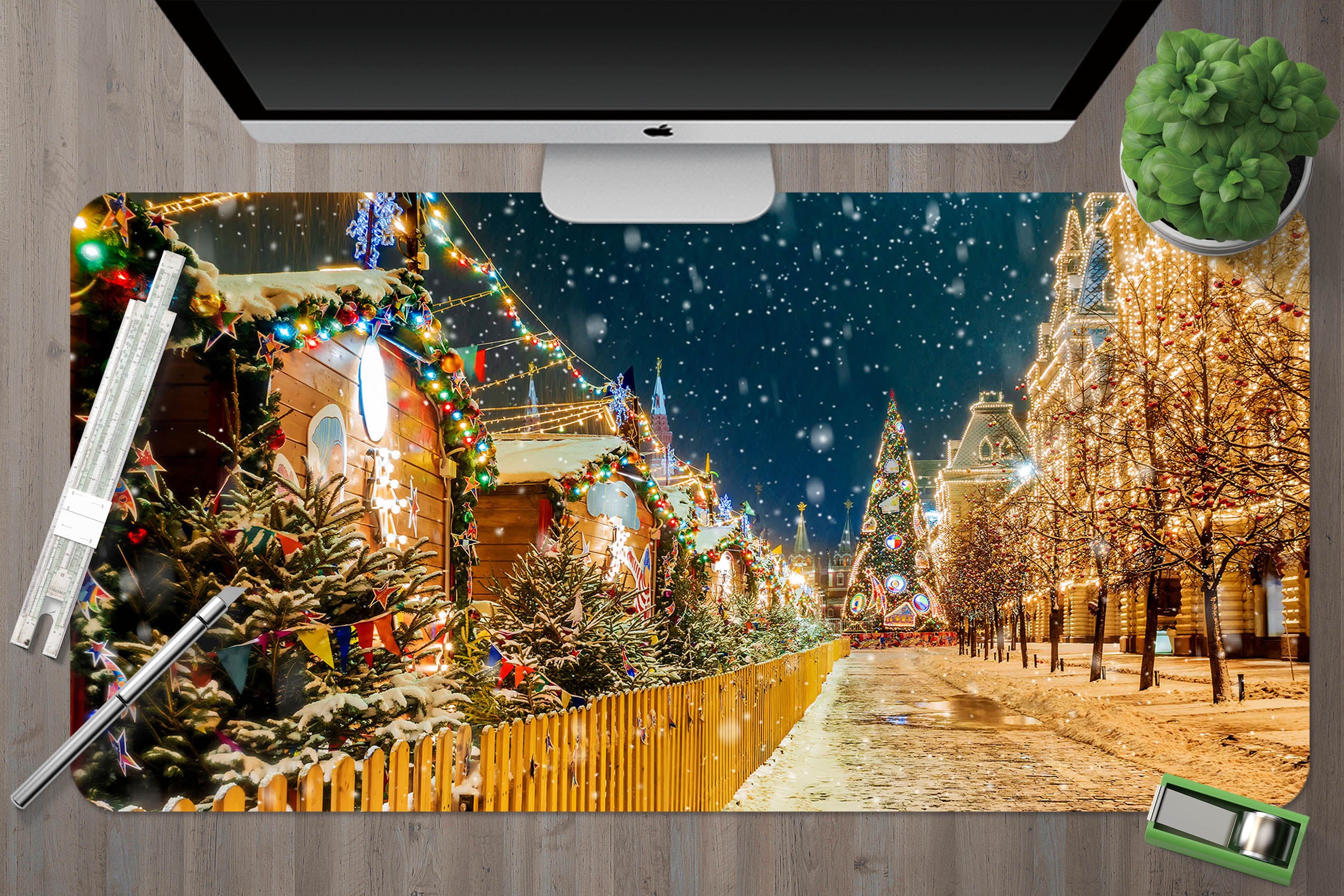 3D Light Street 51214 Christmas Desk Mat Xmas