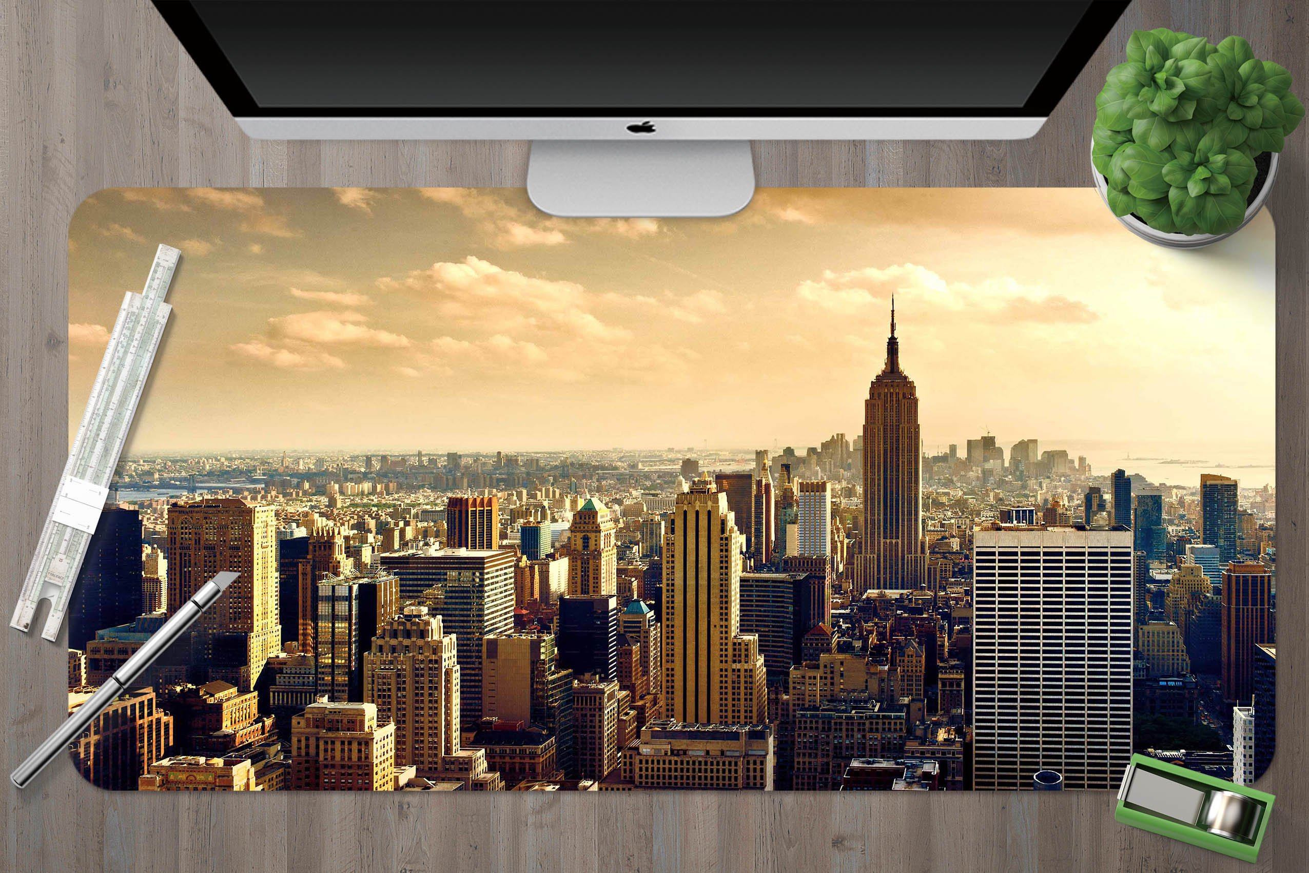3D City Sunset 175 Desk Mat Mat AJ Creativity Home 