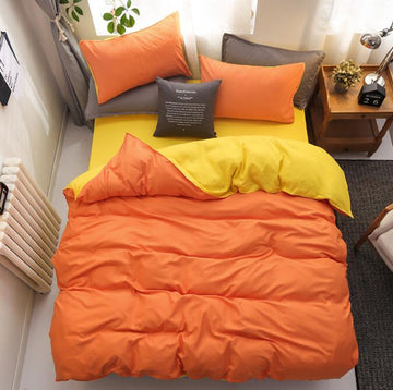 3D Orange Yellow 2130 Bed Pillowcases Quilt