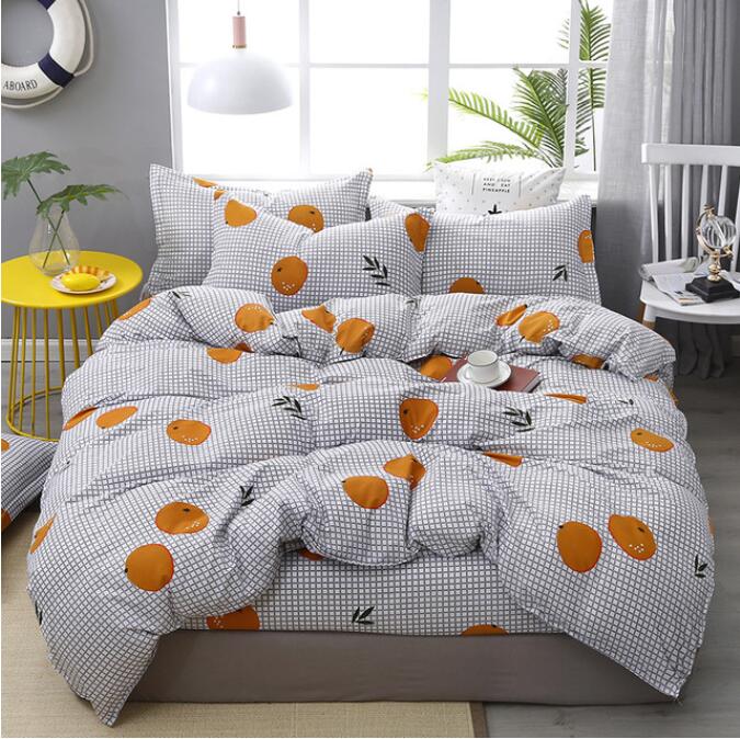 3D Lattice Orange 2140 Bed Pillowcases Quilt