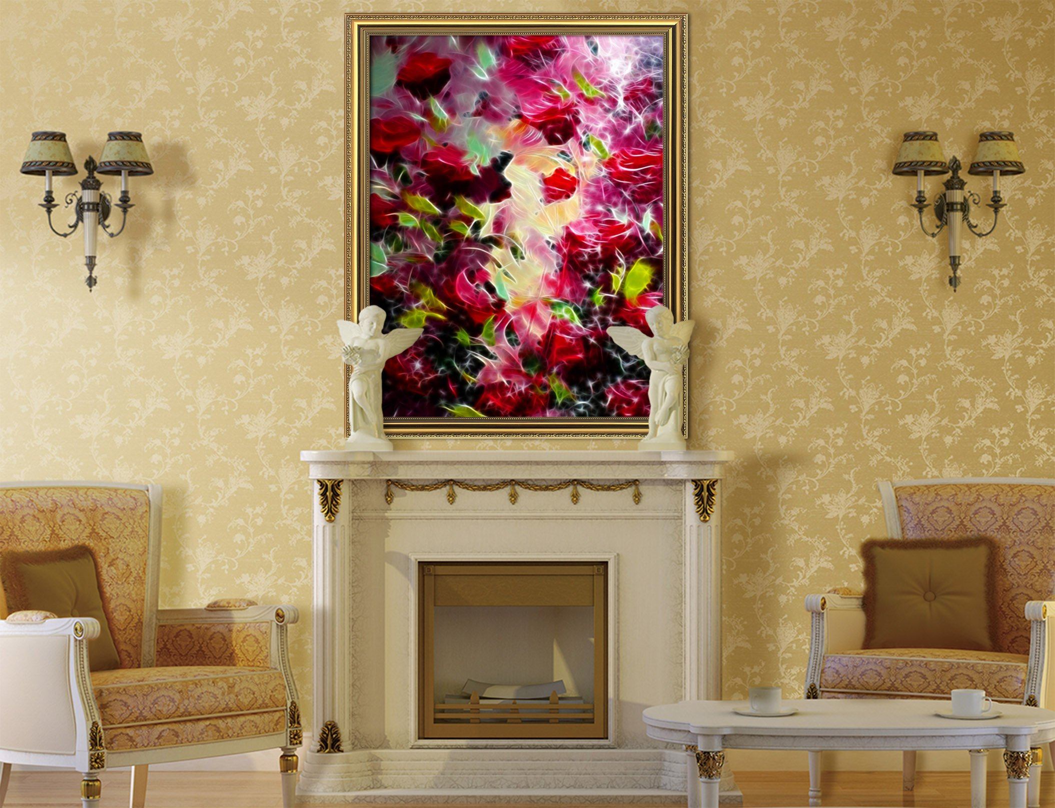 3D Beautiful Flower 146 Fake Framed Print Painting Wallpaper AJ Creativity Home 