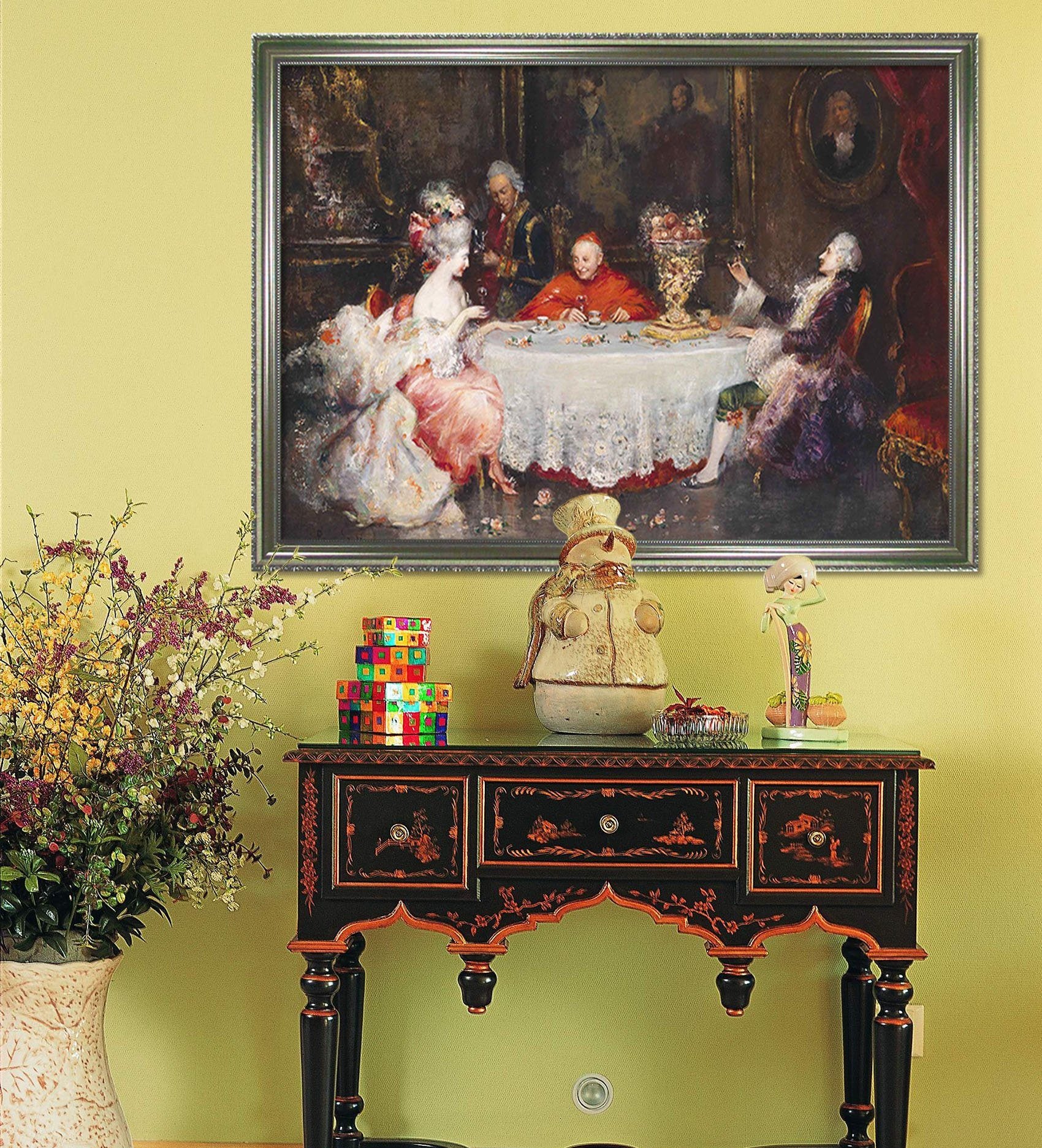 3D Afternoon Tea 043 Fake Framed Print Painting Wallpaper AJ Creativity Home 