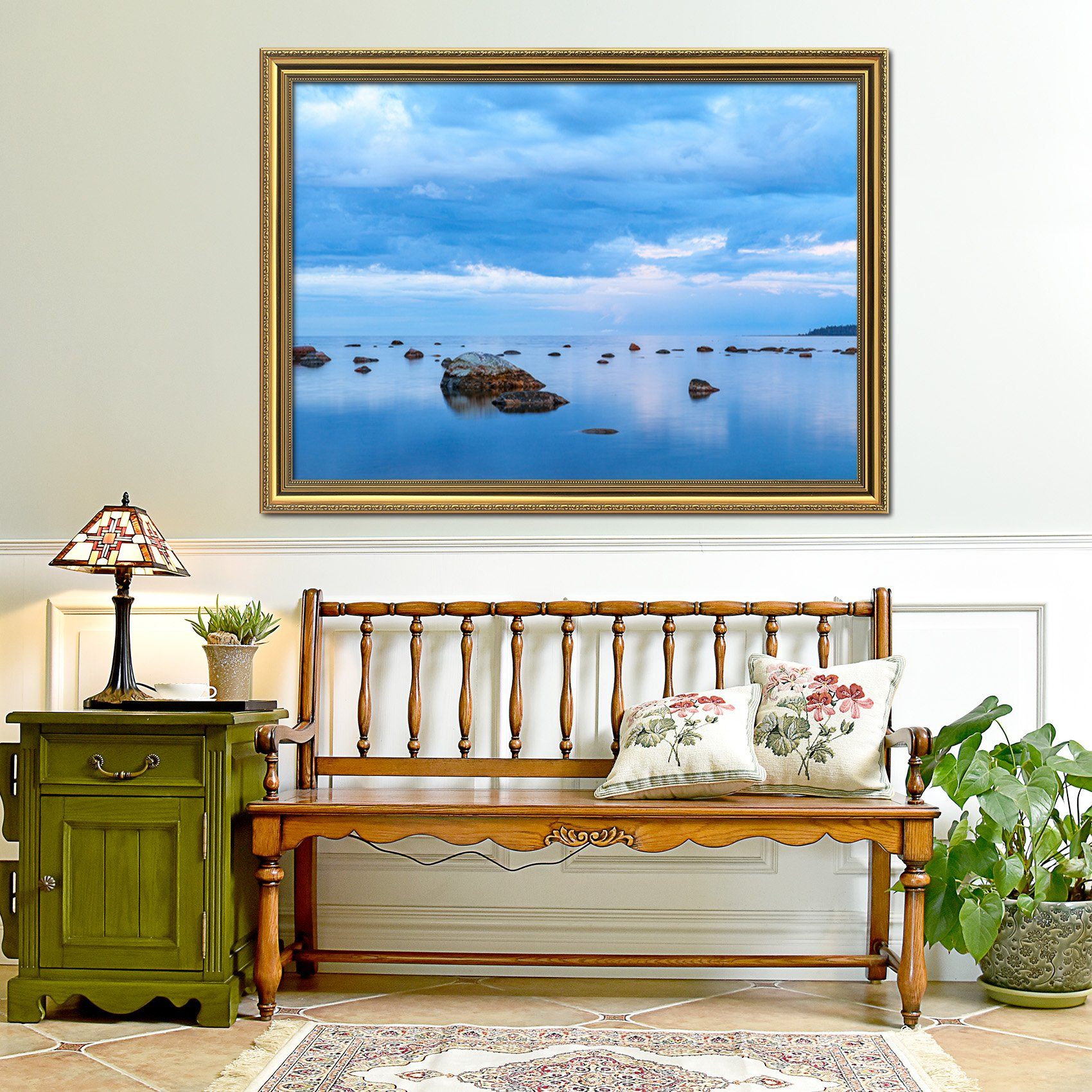 3D Beautiful Sea 159 Fake Framed Print Painting Wallpaper AJ Creativity Home 