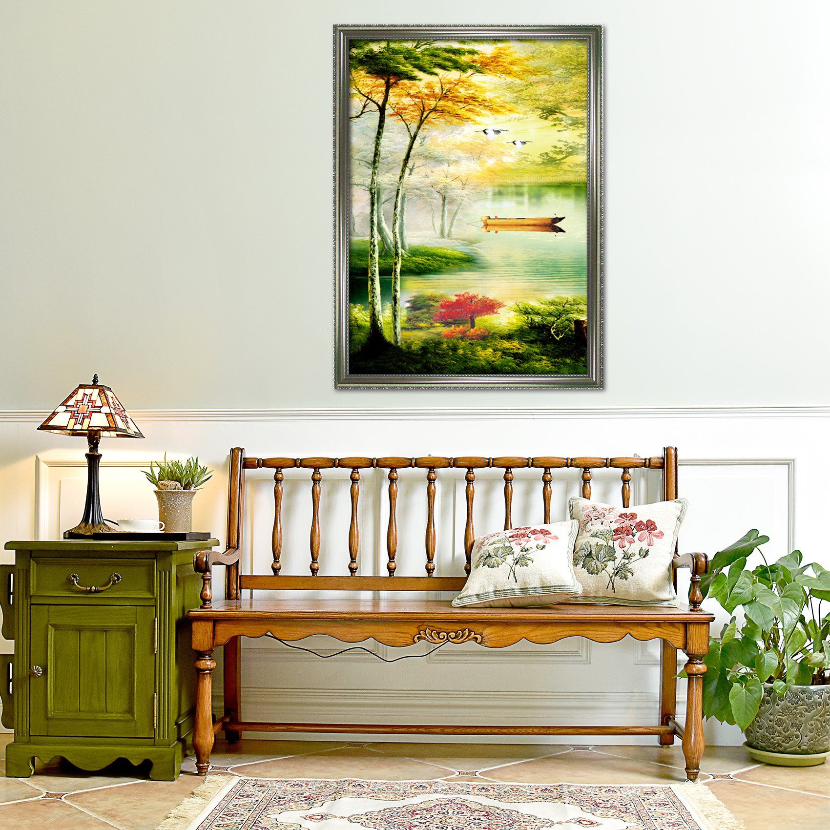 3D Small Boat 134 Fake Framed Print Painting Wallpaper AJ Creativity Home 