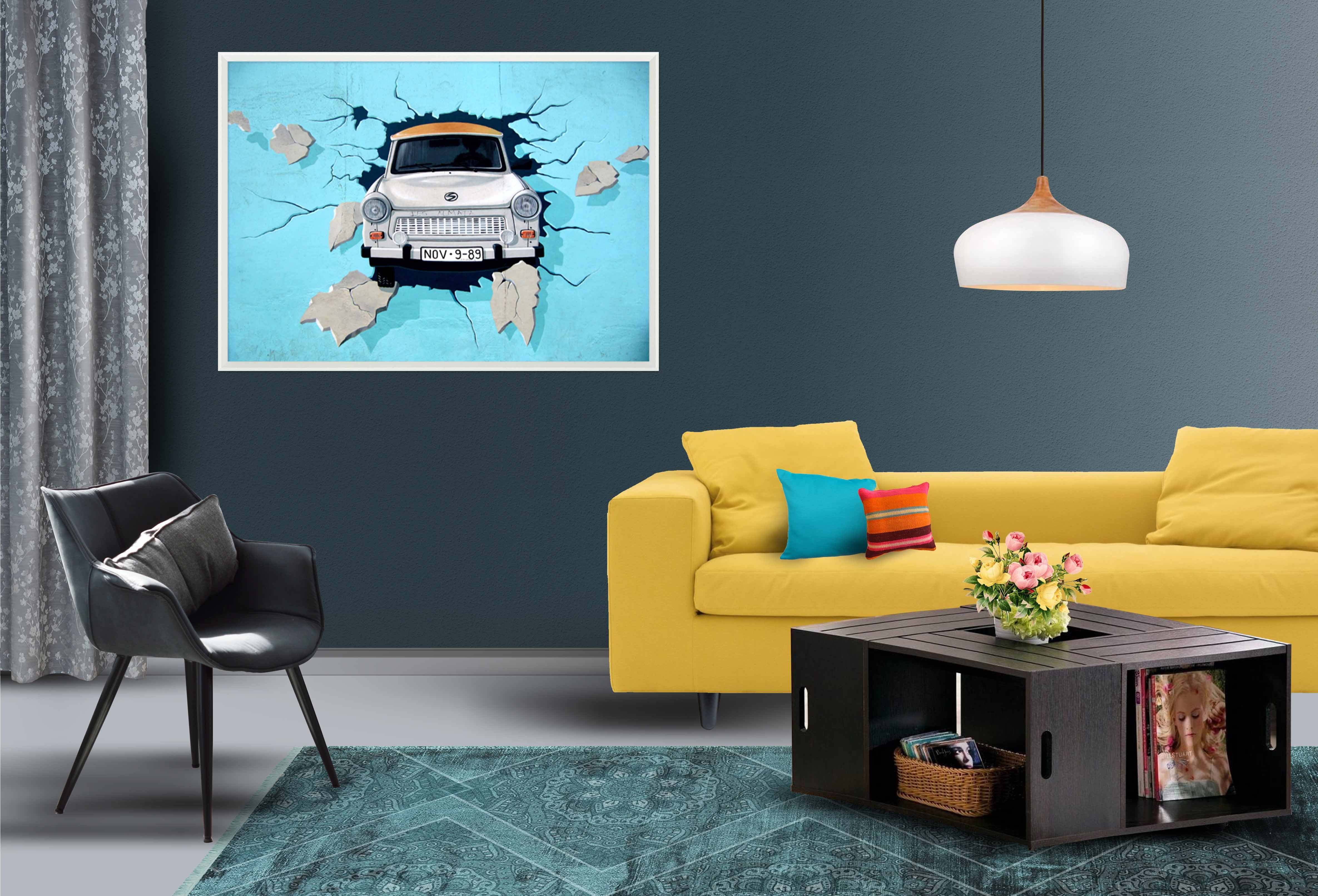 3D Broken Wall 015 Fake Framed Print Painting Wallpaper AJ Creativity Home 