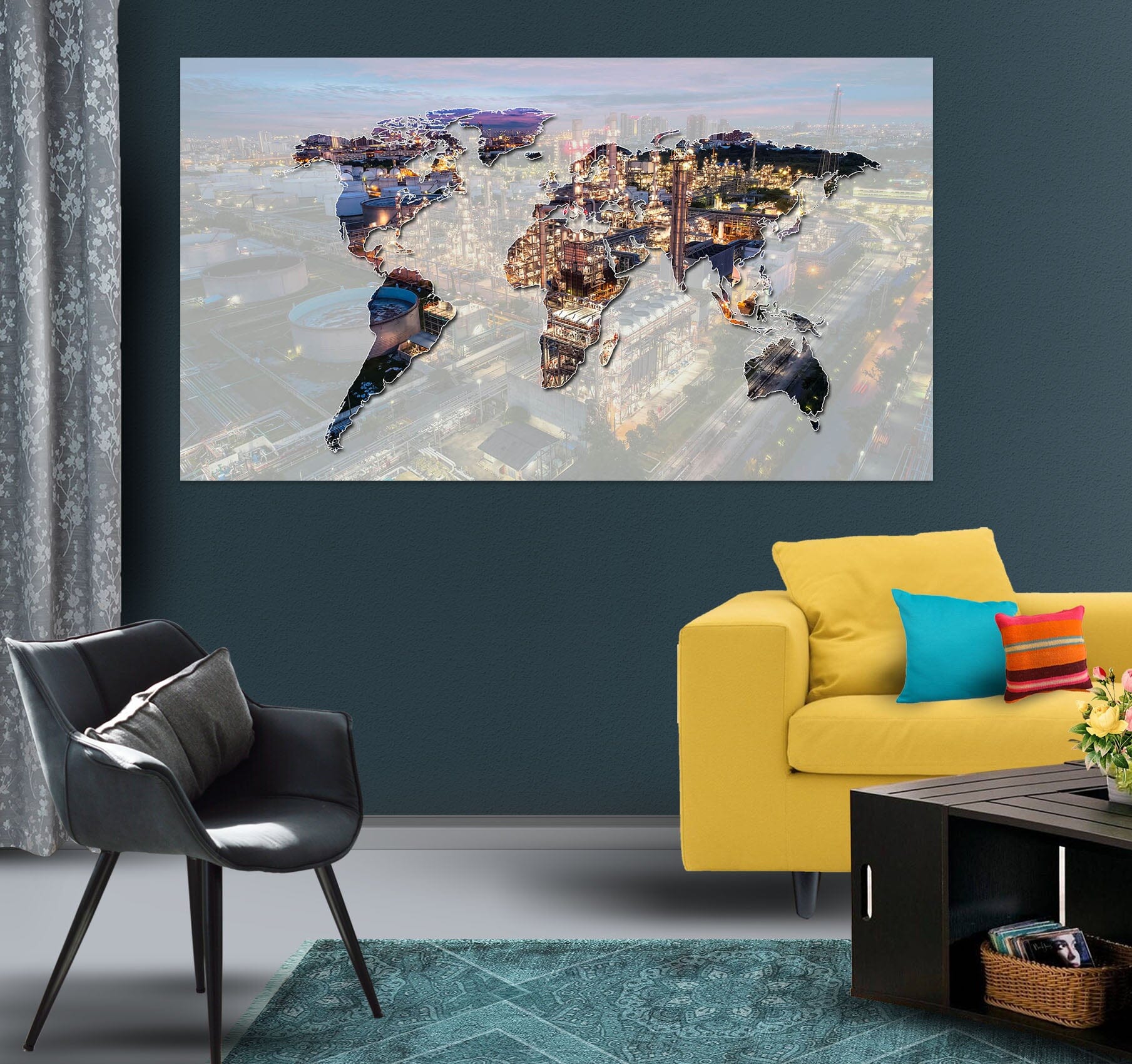 3D Color Pattern 249 World Map Wall Sticker Wallpaper AJ Wallpaper 2 
