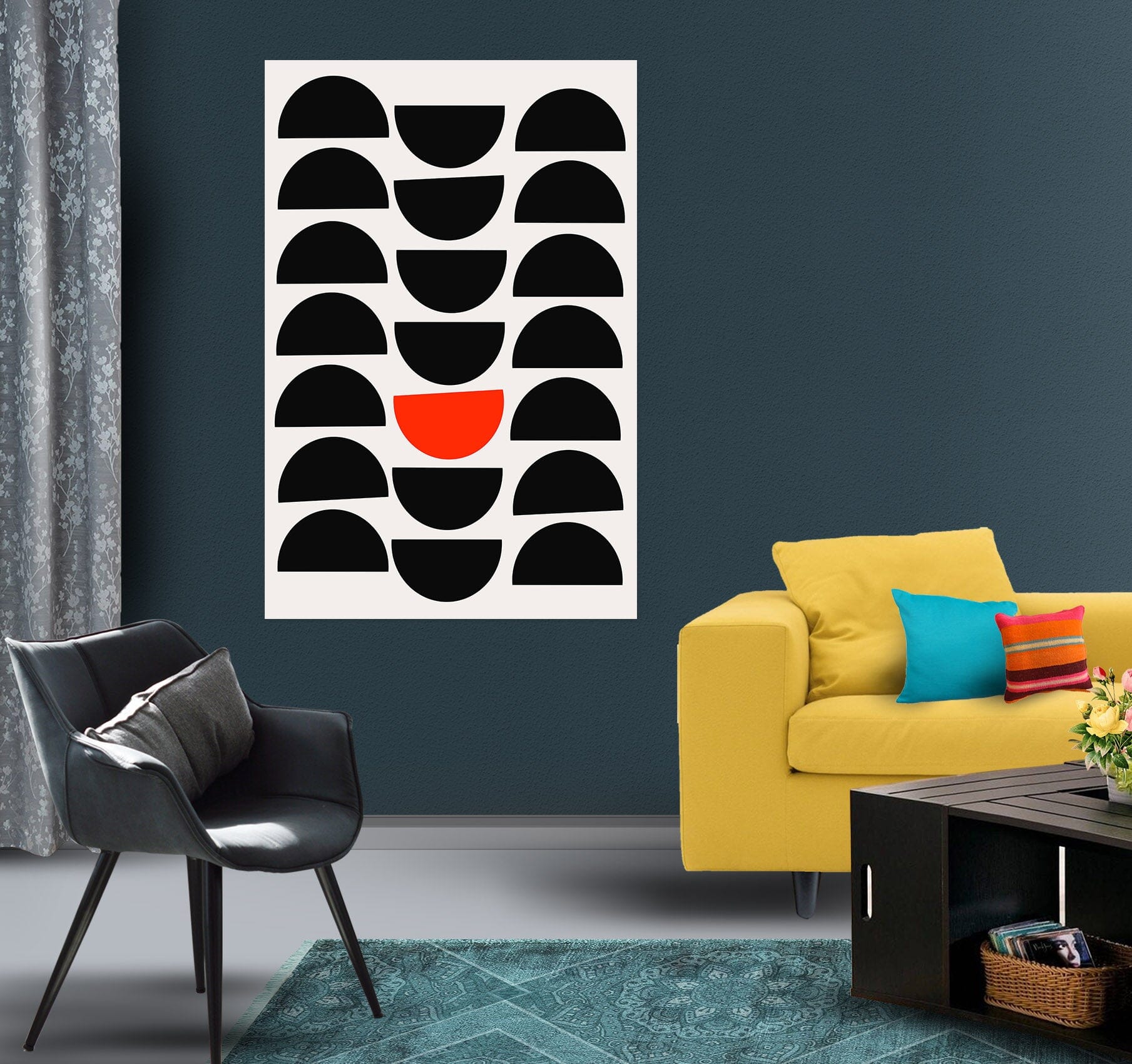 3D Black Semicircle 205 Boris Draschoff Wall Sticker Wallpaper AJ Wallpaper 2 