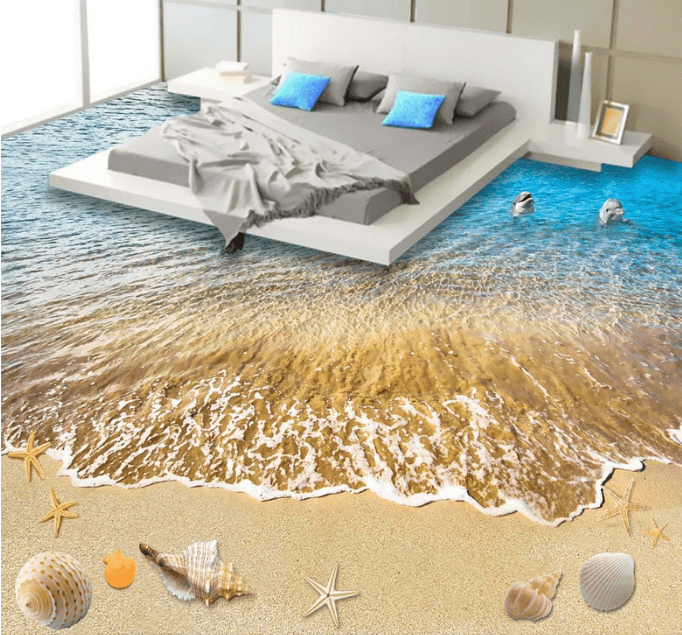 3D Warm Sandy Beachs 059 Floor Mural Wallpaper AJ Wallpaper 2 