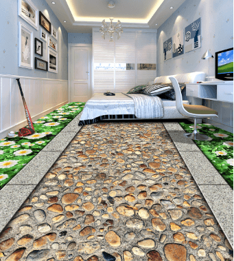 3D Roadside Flowers 015 Floor Mural Wallpaper AJ Wallpaper 2 