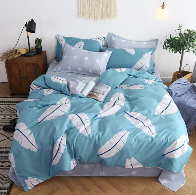 3D Mint Green Feather 13047 Bed Pillowcases Quilt