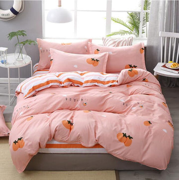 3D Pink Bottom Tomato 2146 Bed Pillowcases Quilt