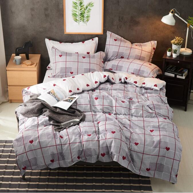3D Red Heart 2143 Bed Pillowcases Quilt