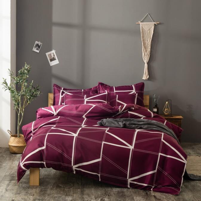 3D Dark Red Lines 13060 Bed Pillowcases Quilt
