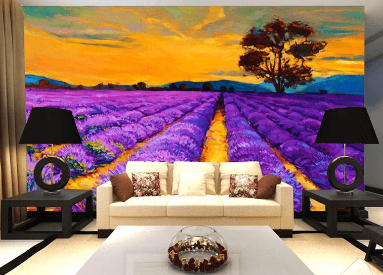 Lavender Fields Wallpaper AJ Wallpaper 