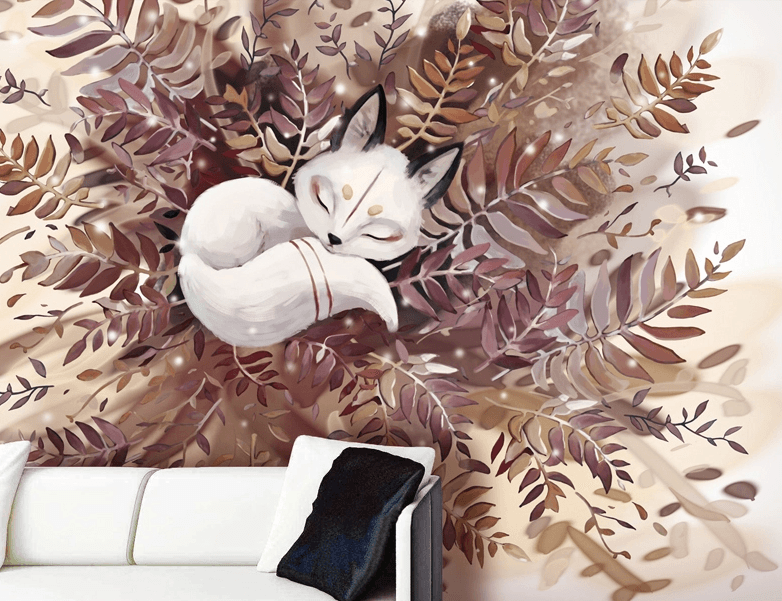 Sleeping Little Fox Wallpaper AJ Wallpaper 