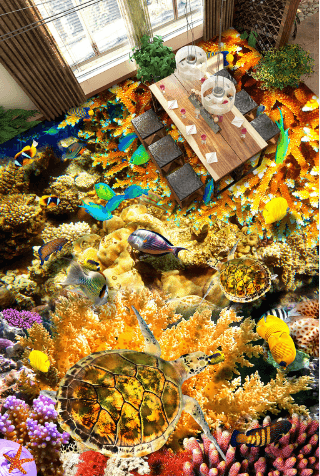 3D Dazzling Seabed Floor Mural Wallpaper AJ Wallpaper 2 