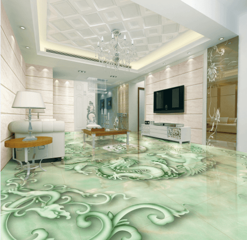 3D Jade Carving Floor Mural Wallpaper AJ Wallpaper 2 
