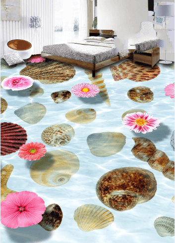 3D Seashell 062 Floor Mural Wallpaper AJ Wallpaper 2 