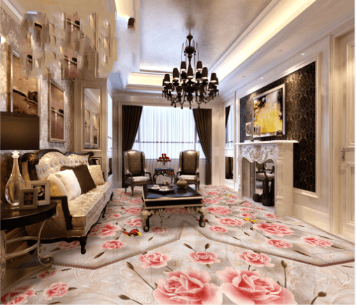 3D Flower In Flower 053 Floor Mural Wallpaper AJ Wallpaper 2 