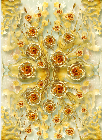 3D Metal Floral Floor Mural Wallpaper AJ Wallpaper 2 