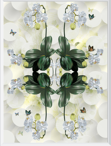 3D Elegant Orchid Floor Mural Wallpaper AJ Wallpaper 2 