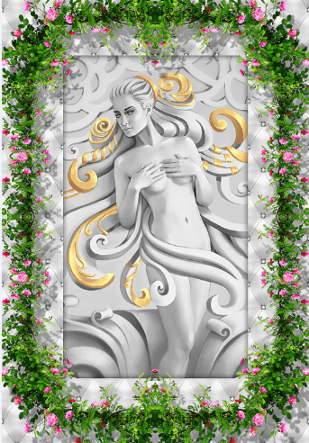 3D Beauty Statue Floor Mural Wallpaper AJ Wallpaper 2 