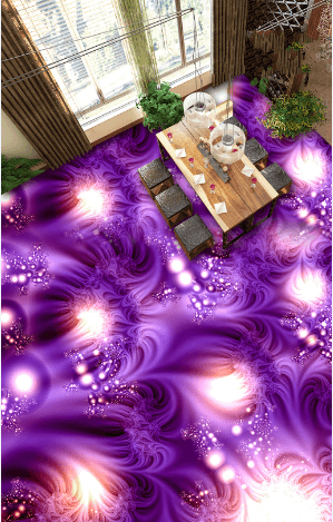 3D Bright Purple Floor Mural Wallpaper AJ Wallpaper 2 