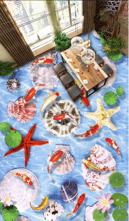 3D Colorful Lake Floor Mural Wallpaper AJ Wallpaper 2 
