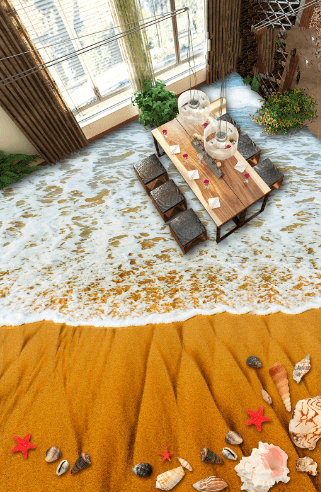 3D Beach 034 Floor Mural Wallpaper AJ Wallpaper 2 