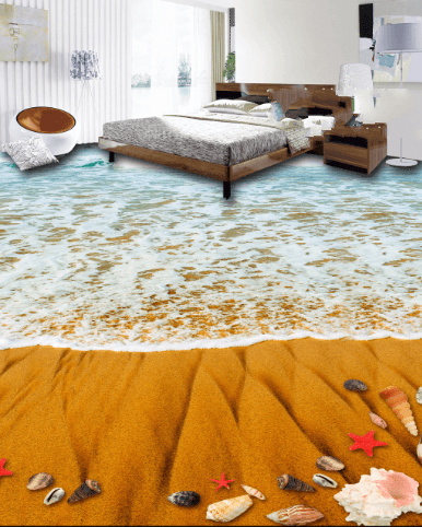 3D Amazing Beach Floor Mural Wallpaper AJ Wallpaper 2 