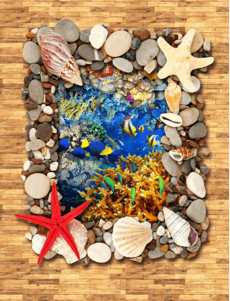 3D Sea Treasures Floor Mural Wallpaper AJ Wallpaper 2 
