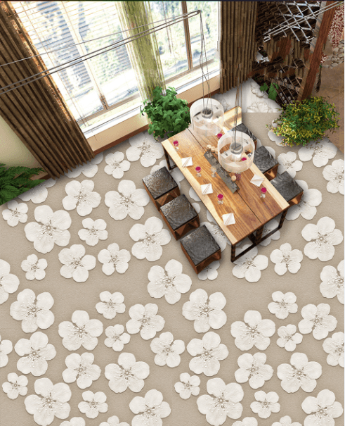 3D Elegant Floral Floor Mural Wallpaper AJ Wallpaper 2 
