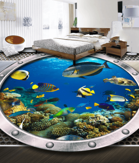 3D Sea Landscape Floor Mural Wallpaper AJ Wallpaper 2 