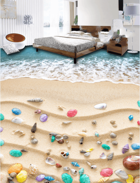 3D Colorful Conch Shell Floor Mural Wallpaper AJ Wallpaper 2 