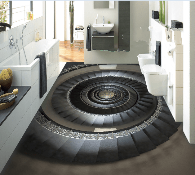 3D Spiral Stair Floor Mural Wallpaper AJ Wallpaper 2 