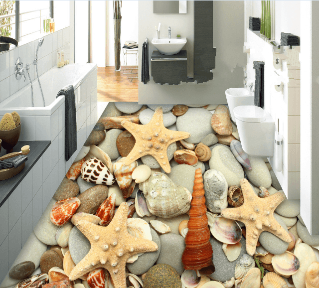3D Lovely Starfish Floor Mural Wallpaper AJ Wallpaper 2 