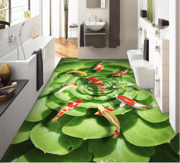 3D Alocasia Floor Mural Wallpaper AJ Wallpaper 2 