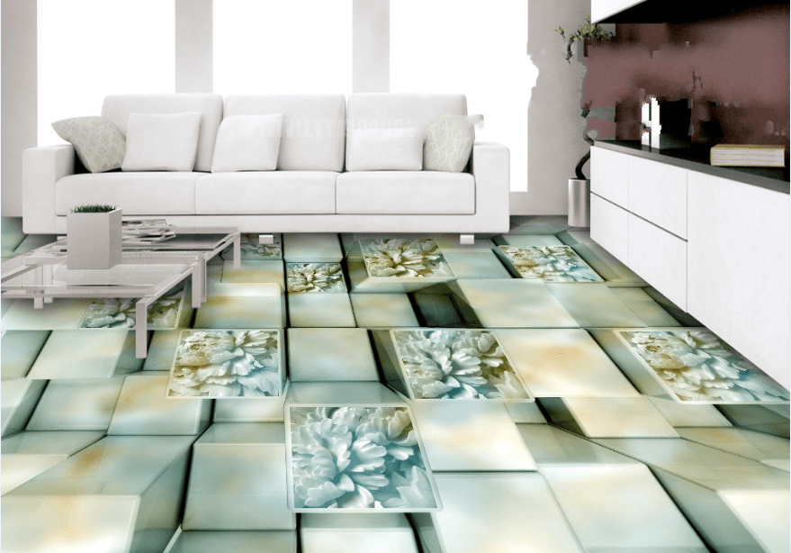 3D Elegant Pillars Floor Mural Wallpaper AJ Wallpaper 2 