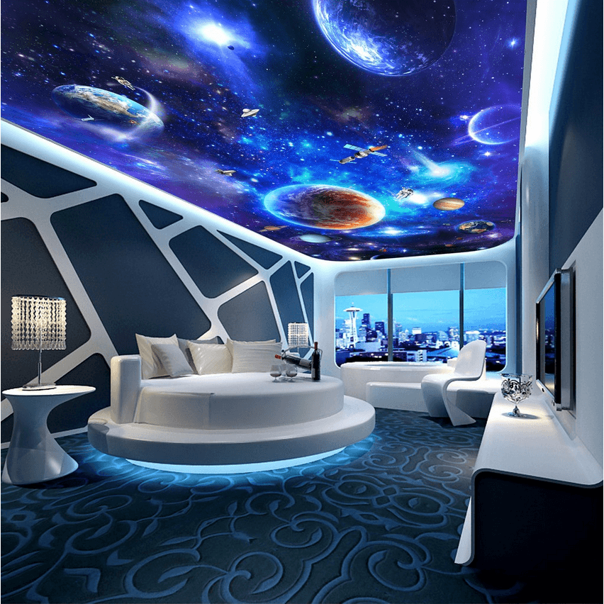 3D Bright Space Floor Mural Wallpaper AJ Wallpaper 2 