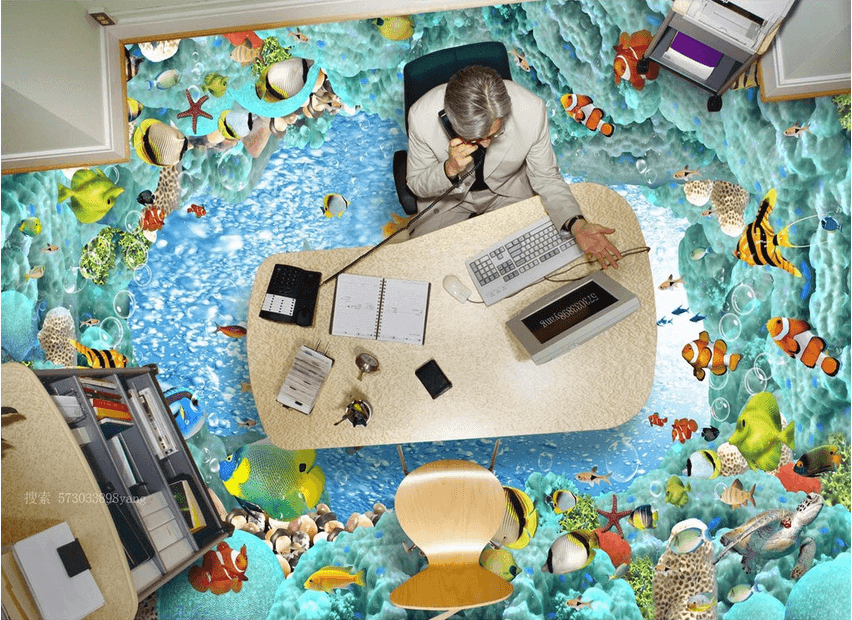 3D Shining Sea Floor Mural Wallpaper AJ Wallpaper 2 