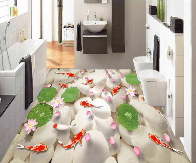 3D Elegant Pebbles Floor Mural Wallpaper AJ Wallpaper 2 