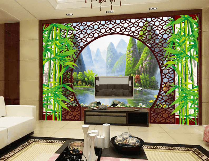 Window Bamboos Wallpaper AJ Wallpaper 